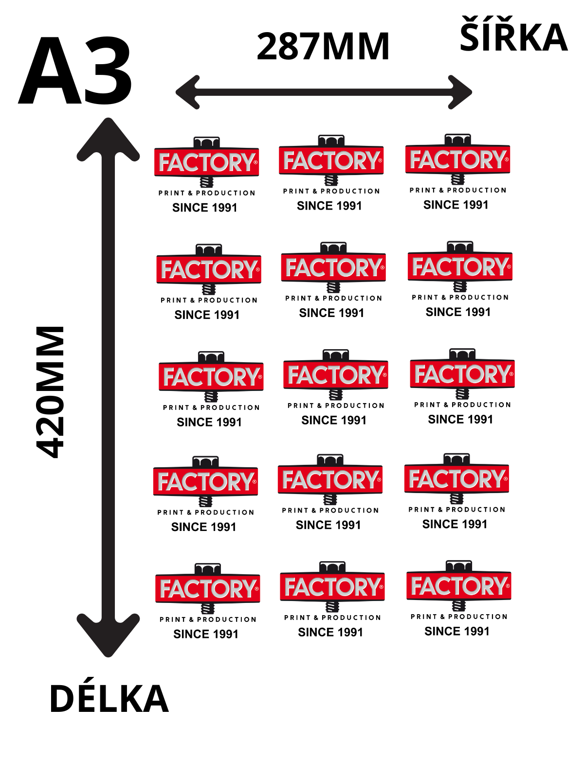 DTF TISK - FORMÁT A3 - CENA