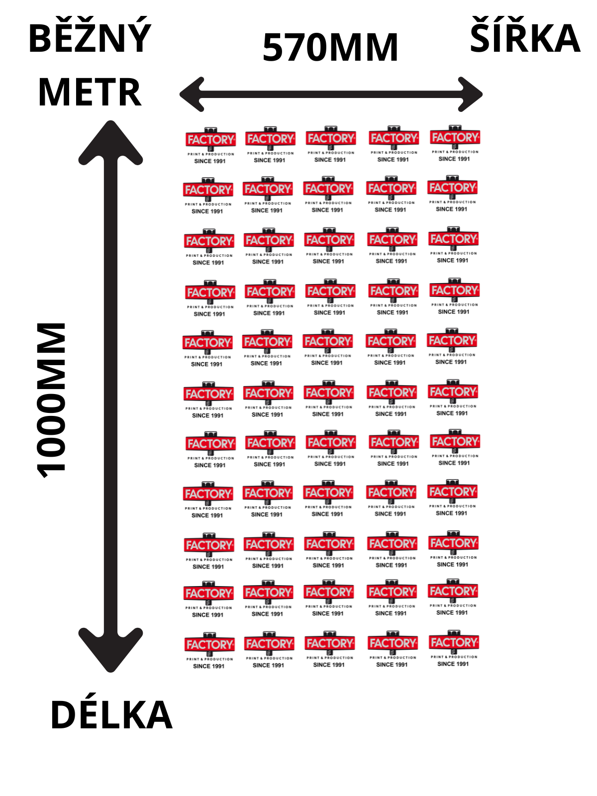 DTF TRANSFER - BĚŽNÝ METR 